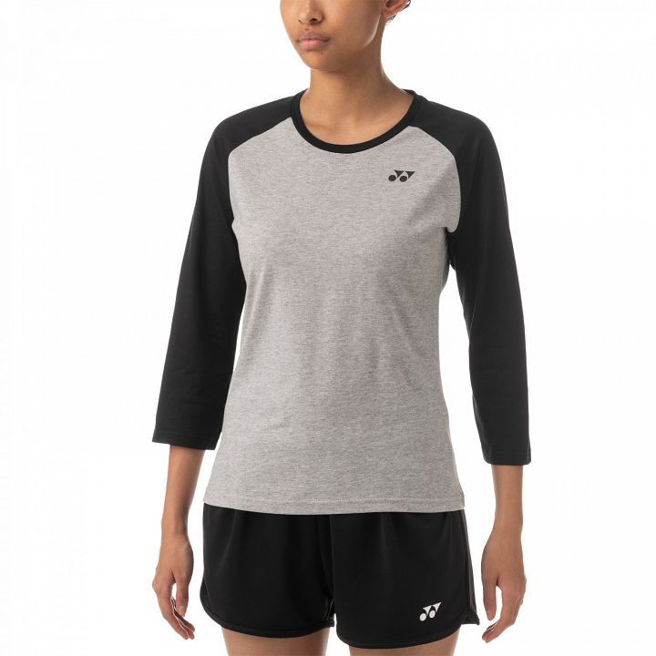 Yonex Ladies T-Shirt Long Sleeve 16580 Gray / Black